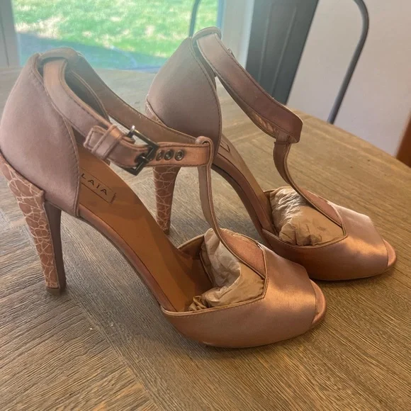 Alaia | Shoes | Alaia Paris Rose Gold Heels Size 38 2 | Poshmark